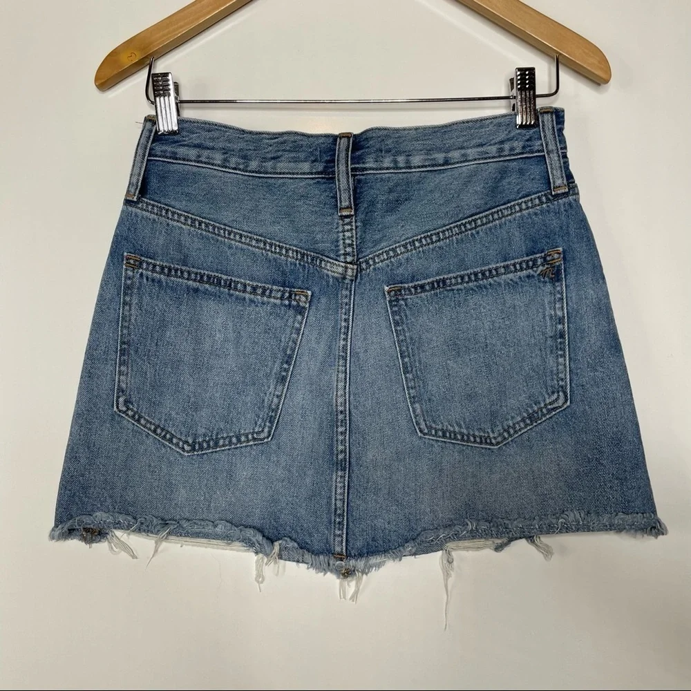 Madewell Rigid Denim Relaxed Mini Skirt in Rosehill Wash Size 25 - Picture 5 of 9